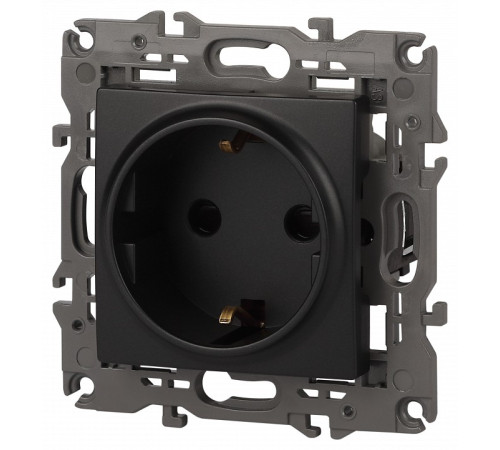 Розетка с заземлением, без рамки Эра Эра Elegance 14-2101-05