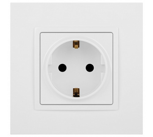 Розетка с заземлением и со шторкой, без рамки Эра Эра Elegance 14-2102-01