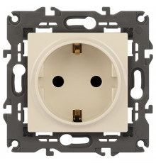Розетка с заземлением и со шторкой, без рамки Эра Эра Elegance 14-2102-02