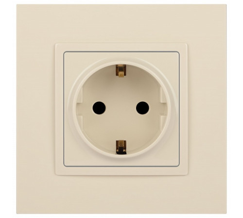 Розетка с заземлением и со шторкой, без рамки Эра Эра Elegance 14-2102-02