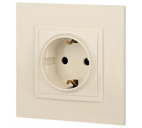 Розетка с заземлением и со шторкой, без рамки Эра Эра Elegance 14-2102-02