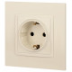 Розетка с заземлением и со шторкой, без рамки Эра Эра Elegance 14-2102-02