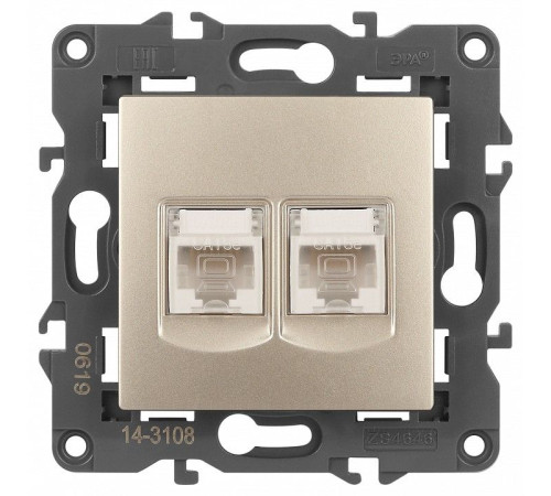 Розетка Ethernet RJ-45 без рамки Эра Эра Elegance 14-3108-04