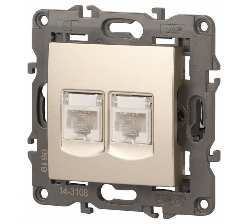 Розетка Ethernet RJ-45 без рамки Эра Эра Elegance 14-3108-04