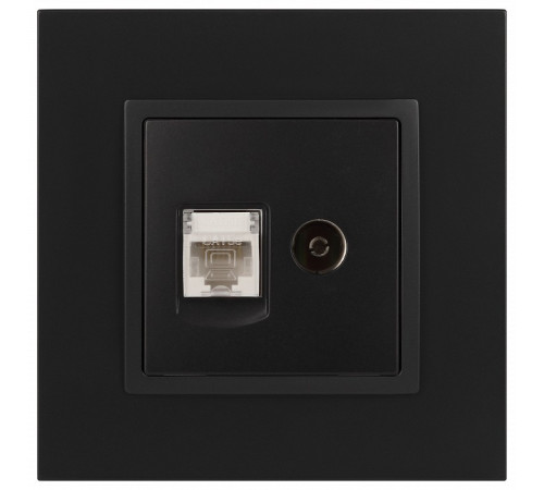 ТВ-розетка и розетка Ethernet RJ-45 без рамки Эра Эра Elegance 14-3110-05