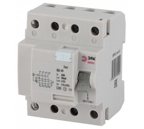 Устройство защитного отключения 4P Эра ВД-40 SIMPLE-mod-45