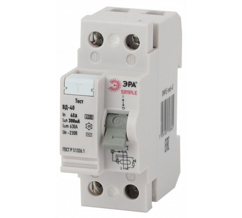 Устройство защитного отключения 2P Эра ВД-40 SIMPLE-mod-51