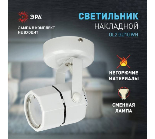 Светильник на штанге Эра OL2 GU10 WH Б0044259
