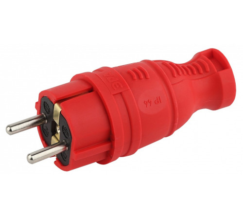 Вилка прямая с заземлением Эра V8-RED-IP44