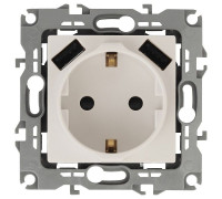 Розетка с заземлением и со шторкой и 2хUSB, без рамки Эра Эра 12 12-4109-02