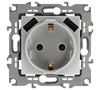 Розетка с заземлением и со шторкой и 2хUSB, без рамки Эра Эра 12 12-4109-03