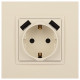 Розетка с заземлением и со шторкой и 2хUSB, без рамки Эра Эра Elegance 14-4109-02