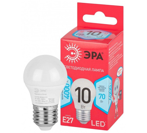 Лампа светодиодная Эра LED P45-10W-840-E27 R