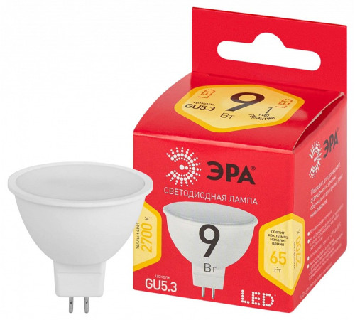 Лампа светодиодная Эра LED MR16-9W-827-GU5.3 R