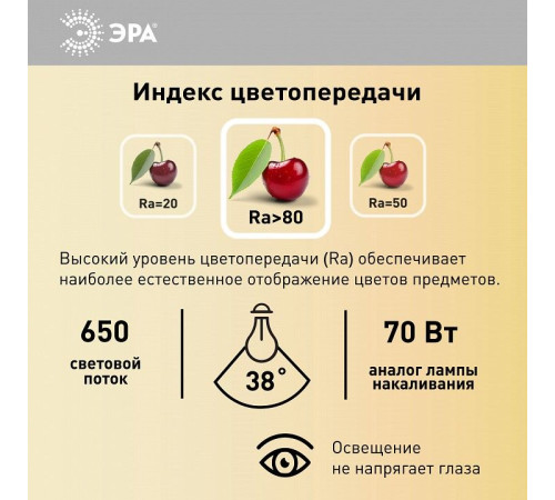 Лампа светодиодная Эра LED Lense MR16-8W-840-GU10