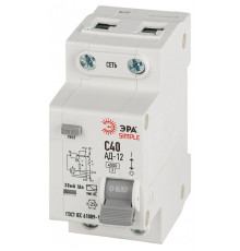 Дифференциальный автоматический выключатель электронный 1P+N Эра АД-12 D12E2C40AC30