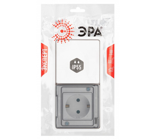 Блок с розеткой и выключателем Эра Эра Эксперт 11-7521-01