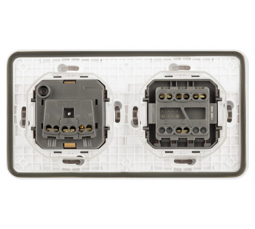 Блок с розеткой и выключателем Эра Эра Эксперт 11-7522-01