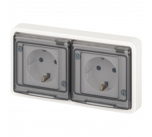 Розетка с заземлением с крышкой Эра Эра Эксперт 11-2523-01