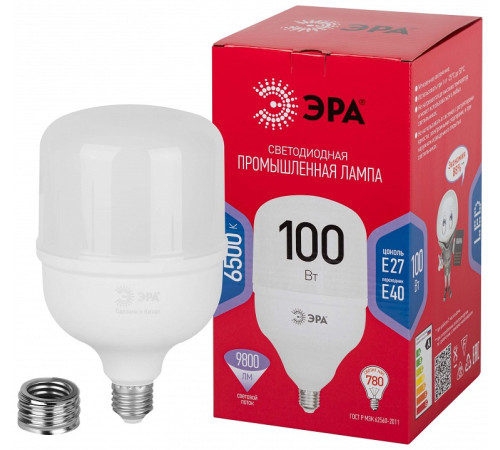 Лампа светодиодная Эра E27, E40 100Вт 6500K LED POWER T140-100W-6500-E27/E40 R