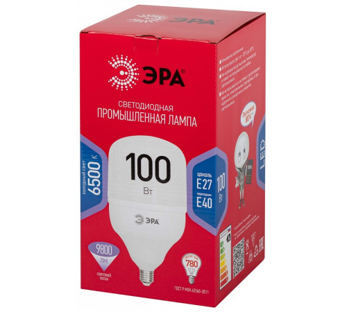 Лампа светодиодная Эра E27, E40 100Вт 6500K LED POWER T140-100W-6500-E27/E40 R
