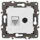 ТВ-розетка и розетка Ethernet RJ-45 без рамки Эра Эра Elegance 14-3110-01М