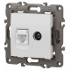 ТВ-розетка и розетка Ethernet RJ-45 без рамки Эра Эра Elegance 14-3110-01М