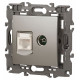 ТВ-розетка и розетка Ethernet RJ-45 без рамки Эра Эра Elegance 14-3110-16