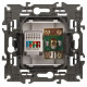 ТВ-розетка и розетка Ethernet RJ-45 без рамки Эра Эра Elegance 14-3110-16