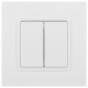 Переключатель двухклавишный без рамки Эра Эра Elegance 14-1106-01М