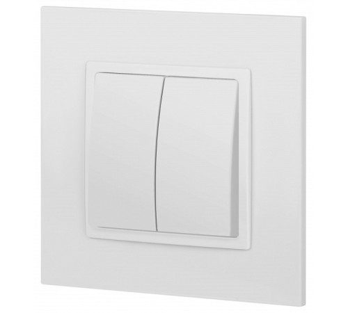 Переключатель двухклавишный без рамки Эра Эра Elegance 14-1106-01М
