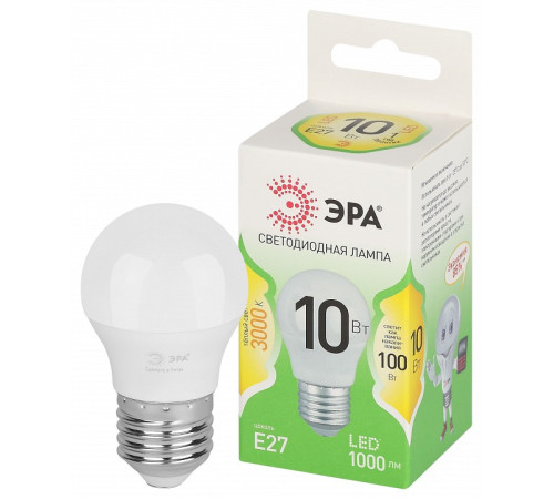 Лампа светодиодная Эра Green Line LED P45-10W-830-E27 GL