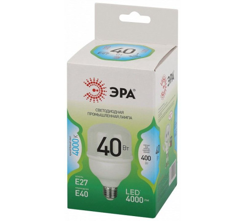 Лампа светодиодная Эра Green Line E27/E40 40Вт 4000K LED POWER T80-40W-840-E27/E40 GL
