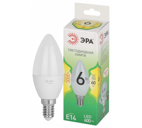 Лампа светодиодная Эра Green Line LED B35-6W-830-E14 GL
