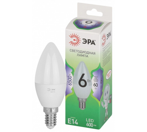 Лампа светодиодная Эра Green Line LED B35-6W-865-E14 GL