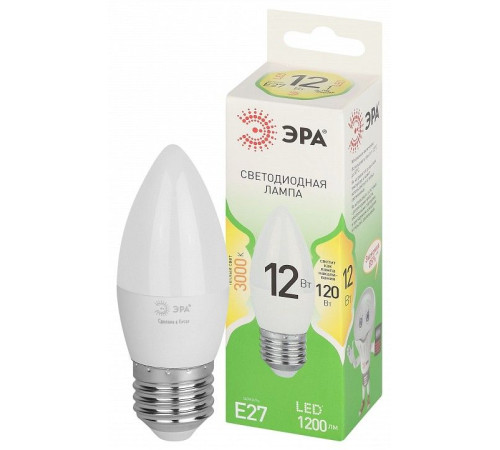 Лампа светодиодная Эра Green Line LED B35-12W-830-E27 GL