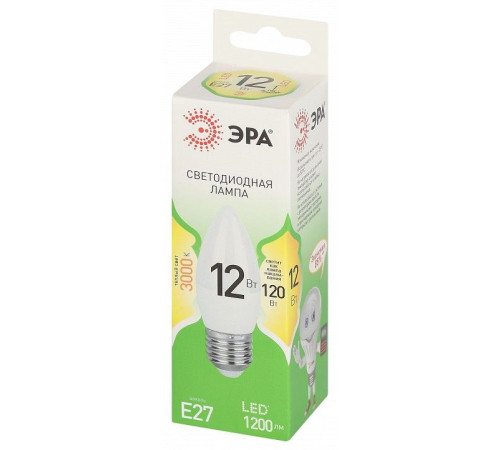 Лампа светодиодная Эра Green Line LED B35-12W-830-E27 GL