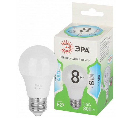 Лампа светодиодная Эра Green Line LED A60-8W-840-E27 GL