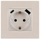 Розетка с заземлением и со шторкой и 2хUSB, без рамки Эра Эра 12 12-4108-15