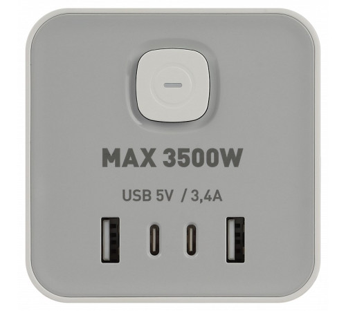 Сетевой фильтр Эра TWR-8es-1,5m-4USB-W