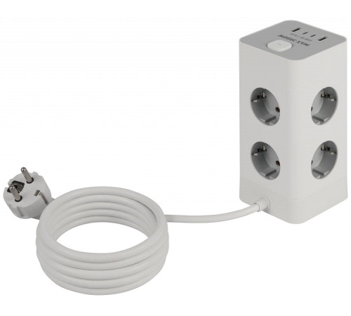 Сетевой фильтр Эра TWR-8es-1,5m-4USB-W