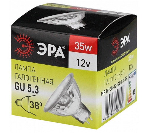 Лампа галогеновая Эра GU5.3-MR16-35W-12V-CL