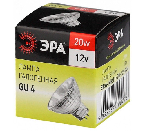 Лампа галогеновая Эра GU4-MR11-20W-12V-30CL