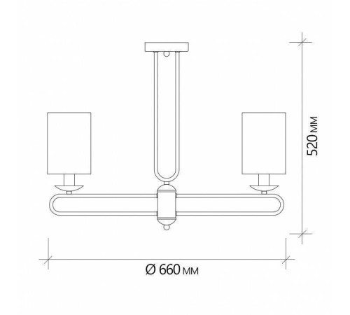 Люстра на штанге Escada Eclipse 10166/5PL Chrome