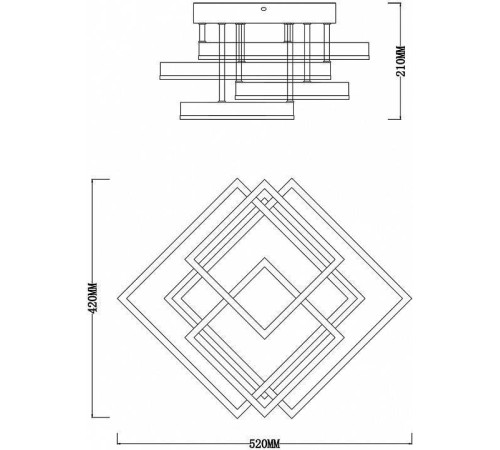 Потолочная люстра Escada Union 10229/4LED Black