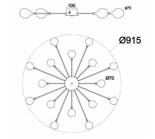 Потолочная люстра Escada Starfall 2109/1 Chrome