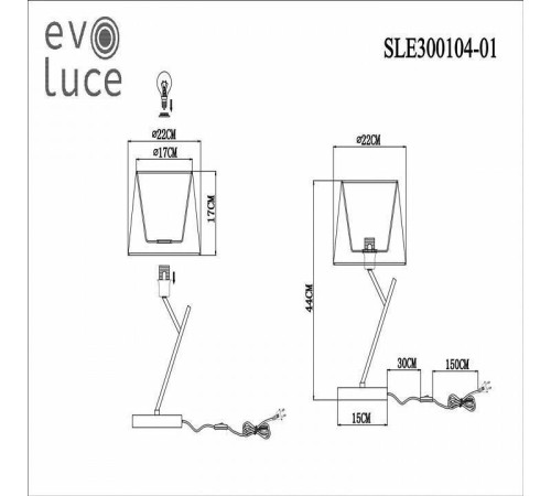 Настольная лампа декоративная EVOLUCE Denice SLE300104-01