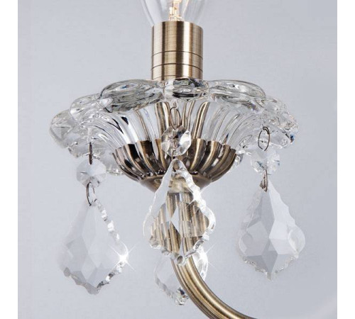 Бра Eurosvet Elisha 3281/2 античная бронза/прозрачный хрусталь Strotskis