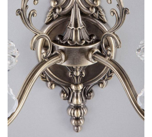 Бра Eurosvet Elisha 3281/2 античная бронза/прозрачный хрусталь Strotskis