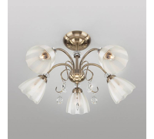 Люстра на штанге Eurosvet Floranse античная бронза 30155/5